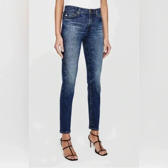 AG Adriano Goldschmied The Prima Cigarette Leg Distressed Jeans Size 25R - Picture 1 of 16